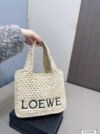 LOEWE Trend Straw Tote Bag 24x19cm