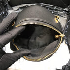Chanel Runway Black lambskin Leather Diamond Cut Bag