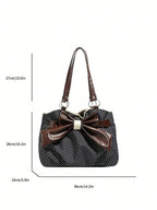 Large Polka Dot Ruffle Tote Bag