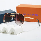 Louis vuitton Metal Double Bridge Aviator Sunglasses with Monogram Details Aviator