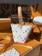 LV Neverfull MM Multicolor Monogram Canvas Tote Handle Bag with Leather Trim and Pouch (16 x 18 x 12) cm