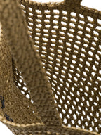 Prada Triangle-Logo Raffia Tote Bag