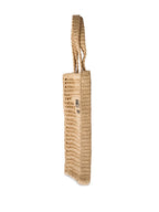 Prada Triangle-Logo Raffia Tote Bag