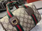 Gucci Mini GG Handbag - Beige and dark brown