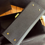 YSL Cassandra Mini Top Handle Bag Black