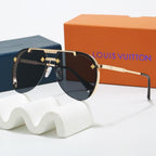 Louis vuitton Metal Double Bridge Aviator Sunglasses with Monogram Details Aviator