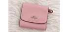 Coach Leather Small Wallet In Pink