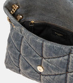 YSL Puffer Small Denim Shoulder Bag