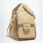 Chanel 25 Mini Handbag Braided Raffia