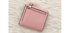 Coach Leather Small Wallet In Pink