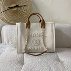Chanel Pearl Deauville Tote Bag in Beige