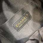 Chanel Runway Black lambskin Leather Diamond Cut Bag