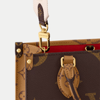 LV OnTheGo PM Monogram Reverse Canvas Tote Handle Bag with Double Handles and Adjustable Strap