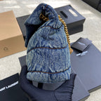 YSL Puffer Denim Bag - 29¡Á17¡Á11cm