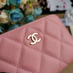 CHANEL 22C Pink Zip Coin wallet