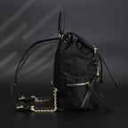 Burberry The Rucksack – Black Nylon & Leather Backpack with Gold-Tone Hardware