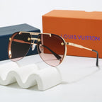 Louis vuitton Metal Double Bridge Aviator Sunglasses with Monogram Details Aviator