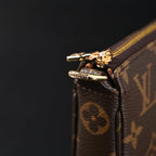 Louis Vuitton Pochette Accessoires Monogram Canvas Clutch Bag – Brown with Gold Chain (M82766)