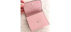 Coach Leather Small Wallet In Pink