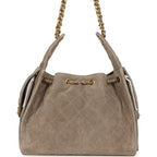 Chanel Small 25 Hobo Grey Suede