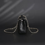 Chanel Classic Flap Bag – Black Quilted Caviar Leather with Gold-Tone Hardware