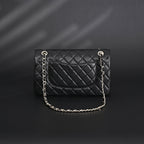 Chanel Classic Flap Bag – Black Quilted Caviar Leather with Gold-Tone Hardware