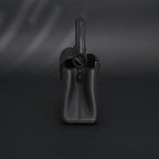 Louis Vuitton Black Grain Leather Mini Top Handle Bag With Chain Strap