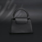 Louis Vuitton Black Grain Leather Mini Top Handle Bag With Chain Strap