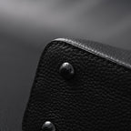 Louis Vuitton Black Grain Leather Mini Top Handle Bag With Chain Strap