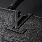 Louis Vuitton Black Grain Leather Mini Top Handle Bag With Chain Strap