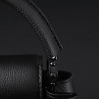 Louis Vuitton Black Grain Leather Mini Top Handle Bag With Chain Strap