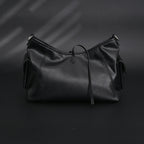 Louis Vuitton Montaigne Black Mahina Leather Shoulder Bag