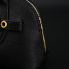 Miu Miu Black Leather Satchel Bag – Medium Structured Tote