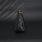 Prada Cleo Black Brushed Leather Shoulder Bag