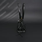 Prada Cleo Black Patent Leather Shoulder Bag with Gold Hardware