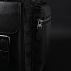 Coach Men’s Leather Backpack – Black Signature Canvas