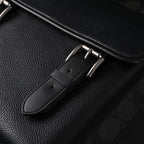 Coach Men’s Leather Backpack – Black Signature Canvas