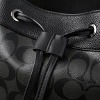 Coach Men’s Leather Backpack – Black Signature Canvas
