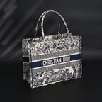 Dior Book Tote Bag – Blue Toile de Jouy Embroidery