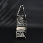 Dior Book Tote Bag – Black Toile de Jouy Embroidery