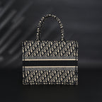 Christian Dior Medium Book Tote – Black Oblique Embroidery