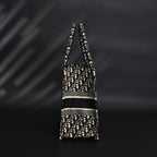 Christian Dior Medium Book Tote – Black Oblique Embroidery