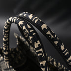 Christian Dior Medium Book Tote – Black Oblique Embroidery