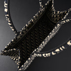 Christian Dior Medium Book Tote – Black Oblique Embroidery