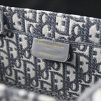 Christian Dior Large Book Tote – Grey Oblique Embroidery