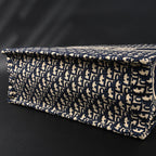 Christian Dior Large Book Tote – Blue Oblique Embroidery