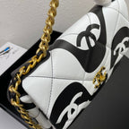 Chanel 19 Flap Bag medium black ecru
