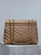 YSL Loulou Small Bag Beige Brown