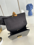 LV Spring Street NM Monogram Vernis Leather Handle Crossbody Bag with Top Handle and Removable Strap