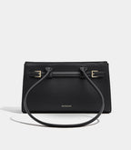 Mossdoom Aurelia Leather Handle Shoulder Bag with Custom Flower Chain (29.7 x 16.5 x 9.5) cm